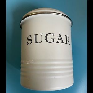 Metal sugar canister